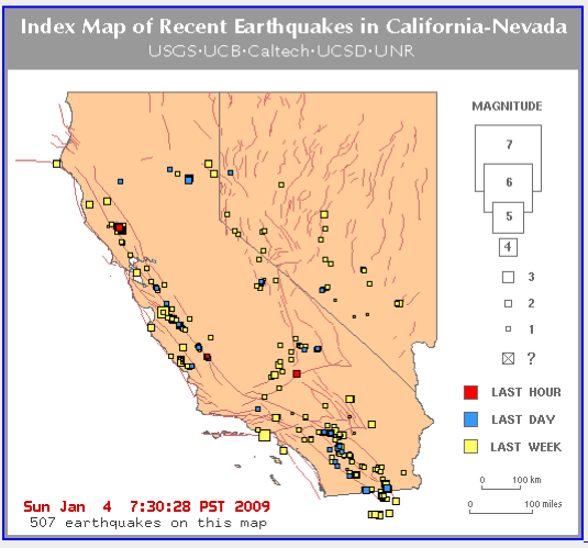 recent earthquakes in california. Recent Earthquakes in